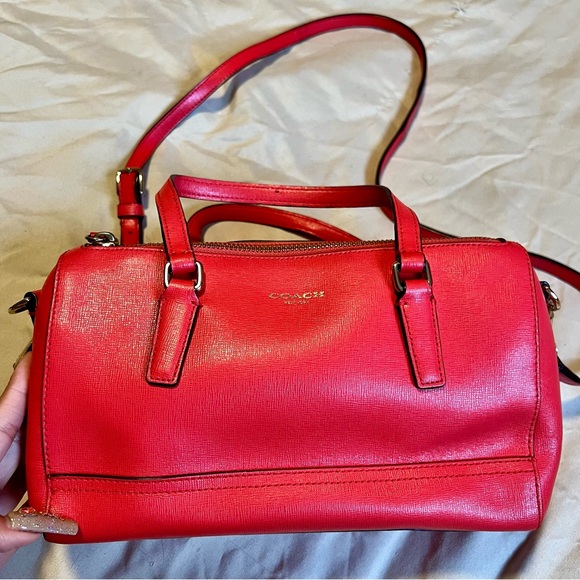 COACH SAFFIANO LEATHER MINI SATCHEL - Picture 6 of 9